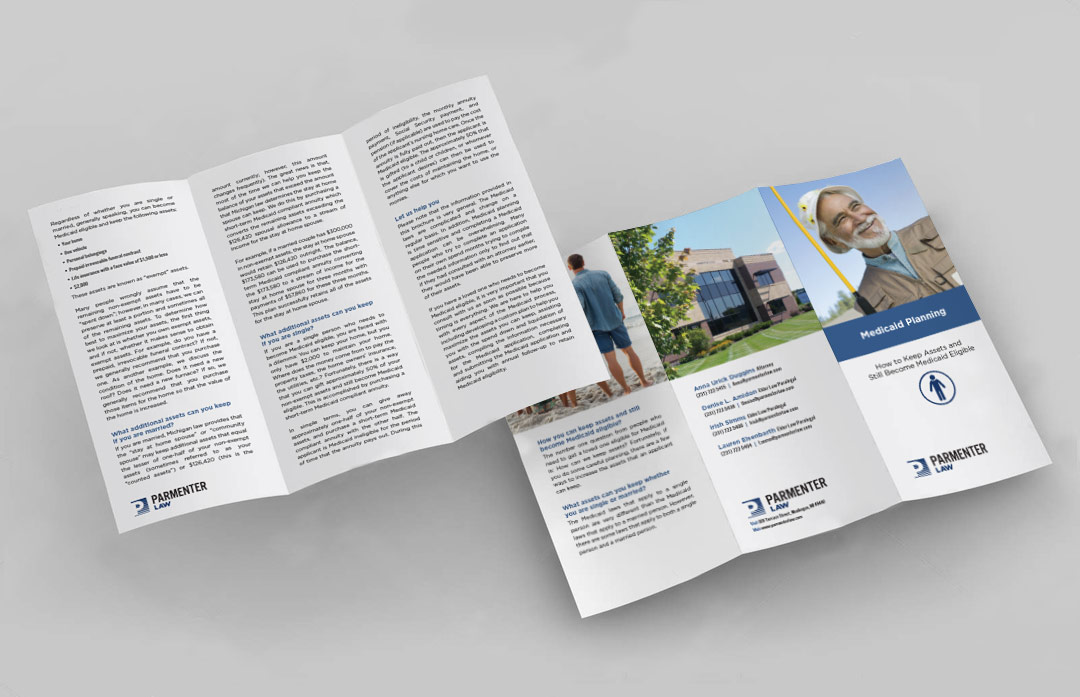 Medicaid Planning Brochure Interior and Exterior